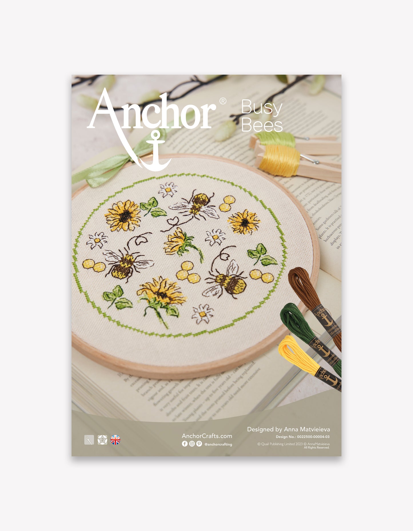 Busy Bees FREE Cross Stitch Pattern by Anna Matvieieva