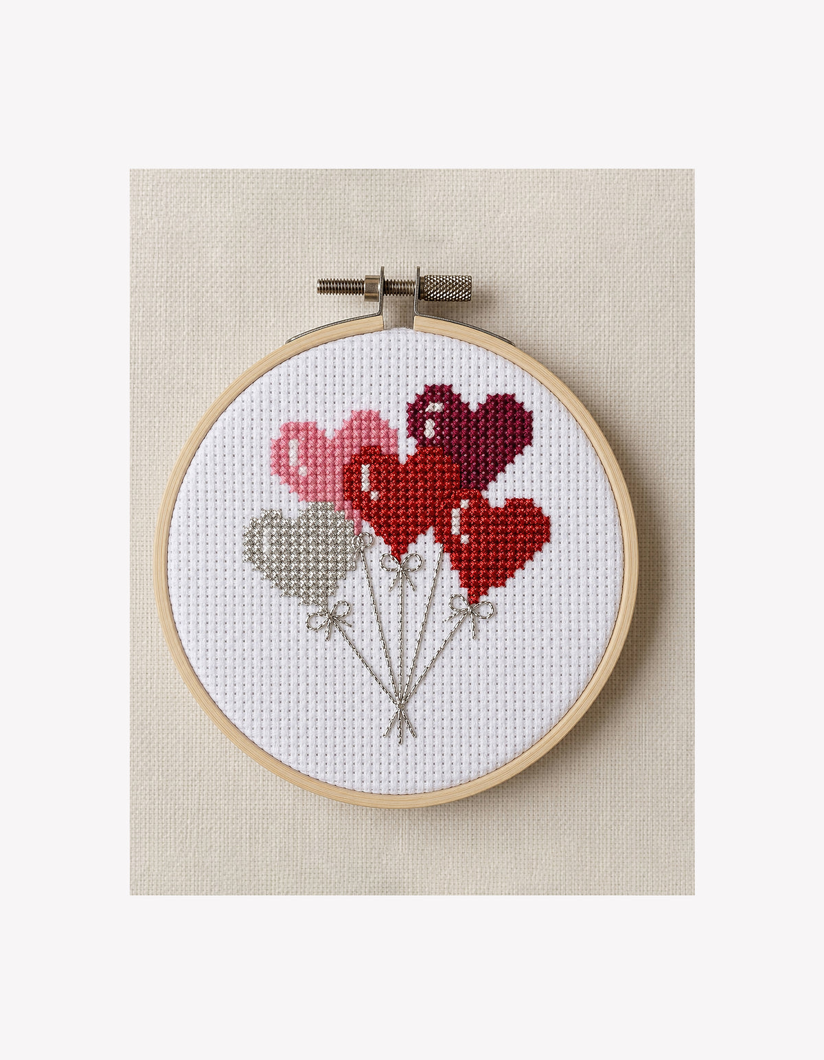 Heart Balloons FREE Cross Stitch Pattern