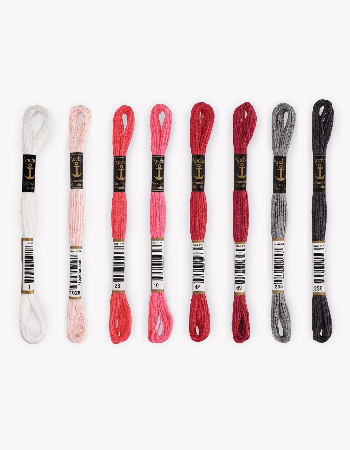 Love Cross Stitch Pattern Thread Bundle x 8 Stranded Cotton Skeins