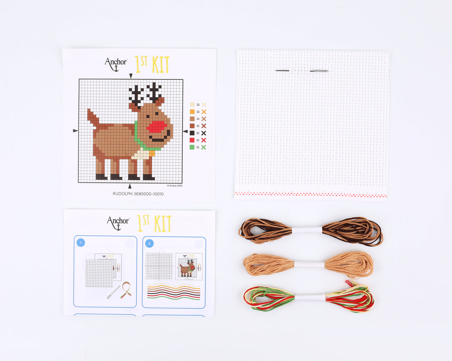 1st Kit, Cross Stitch, Rudolph