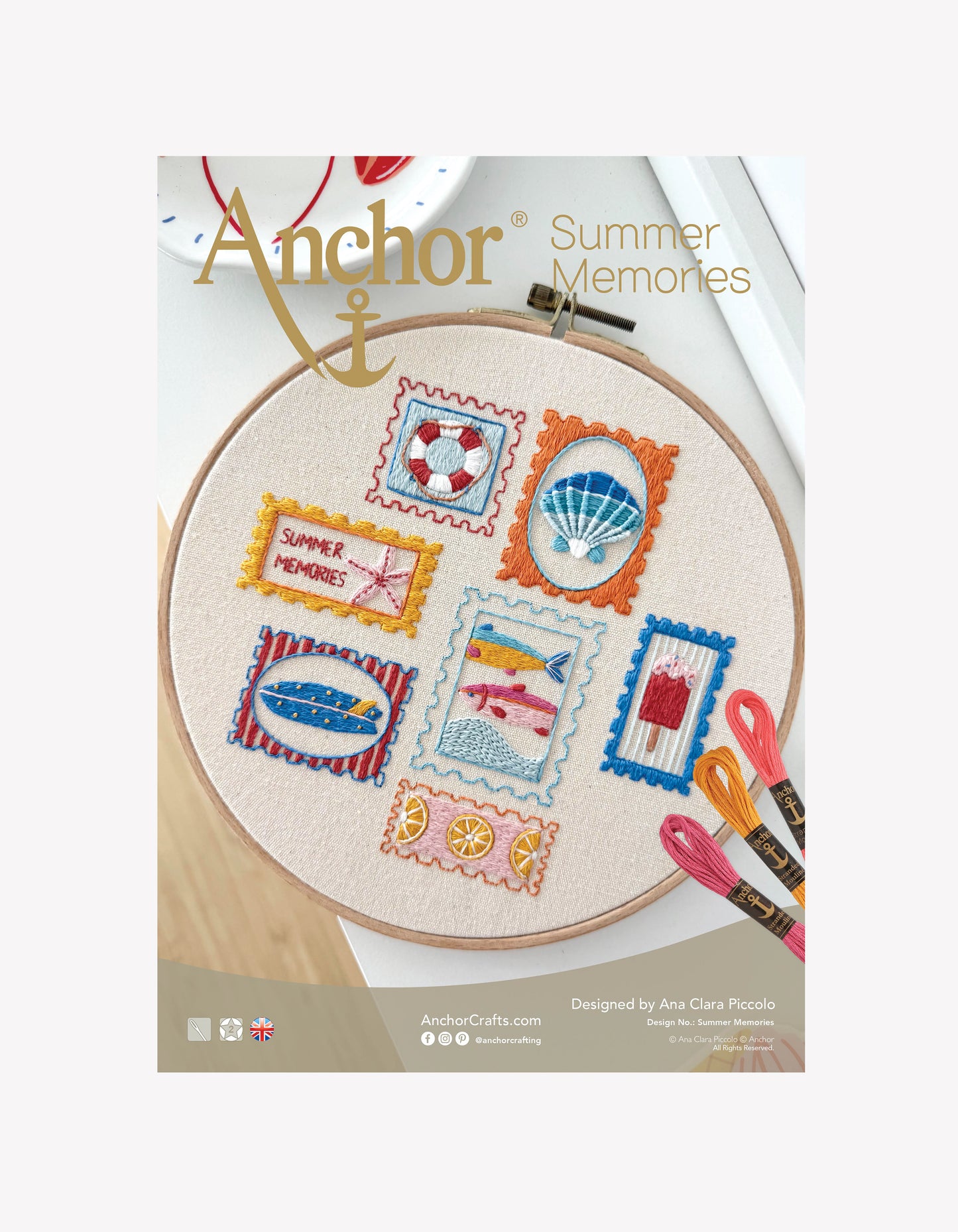 Summer Memories FREE Embroidery Pattern by Ana Clara Bordou
