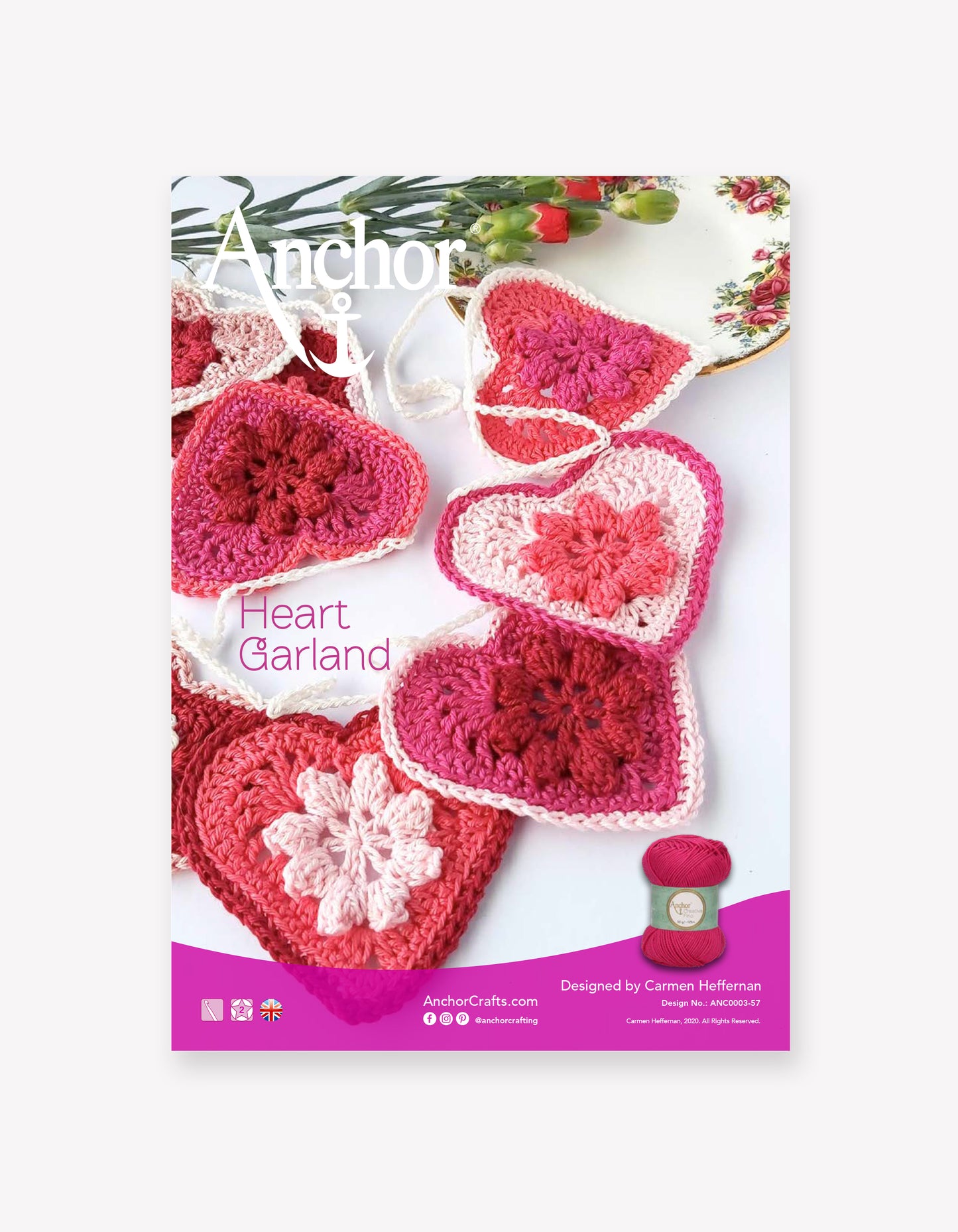 Heart Garland FREE Crochet Pattern by Carmen Heffernan