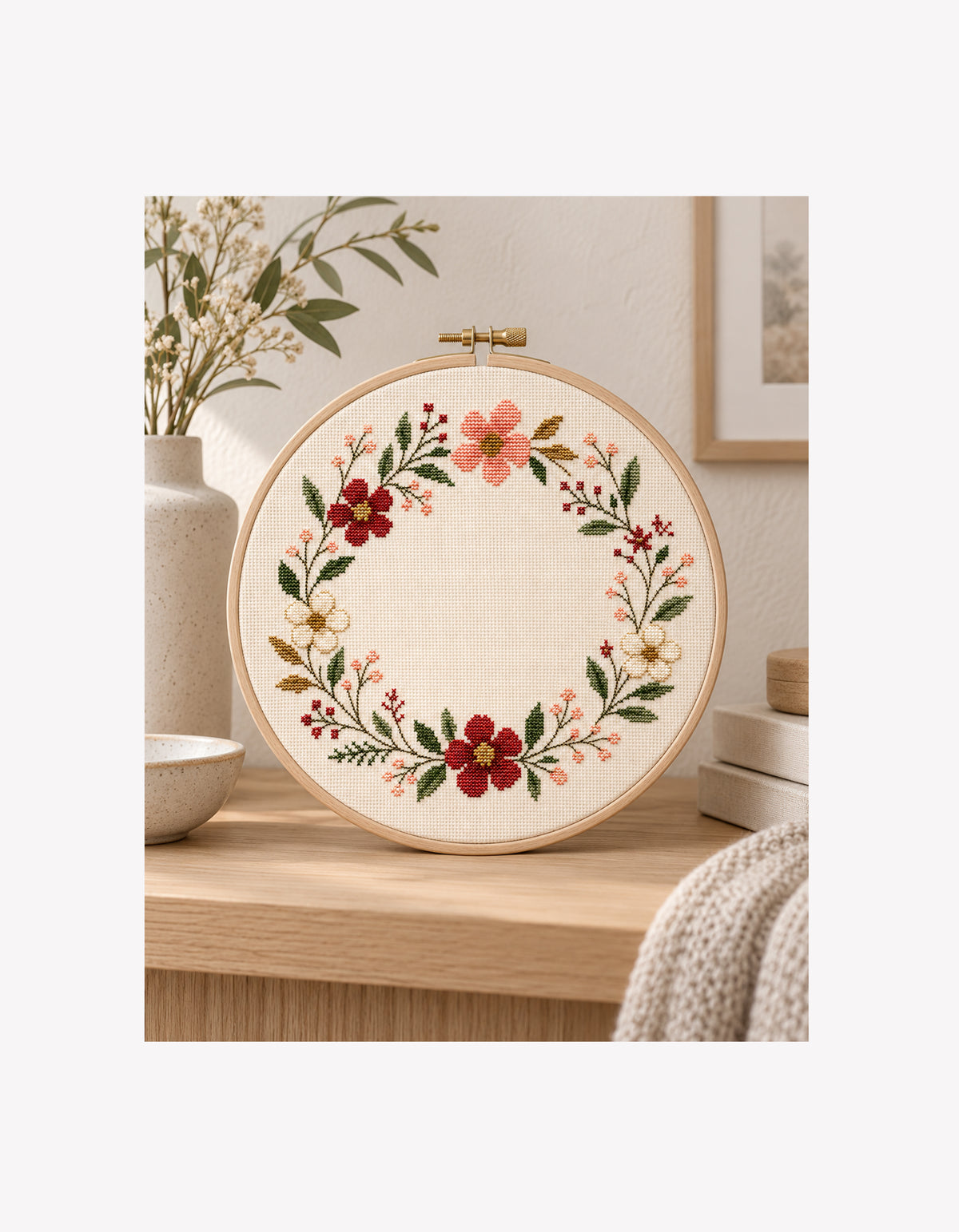 Floral Garland FREE Cross Stitch Pattern