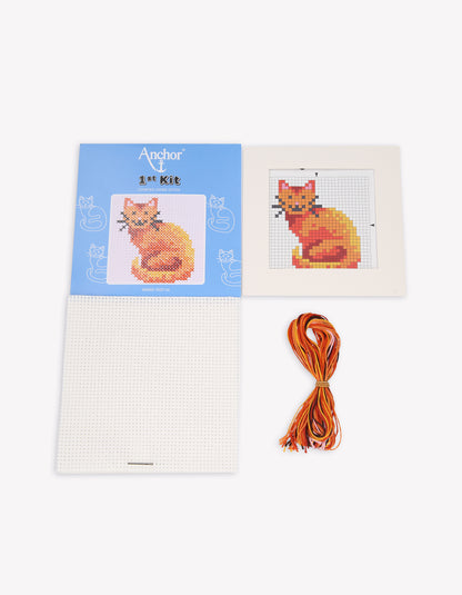 1st Kit, Cross Stitch, Cat