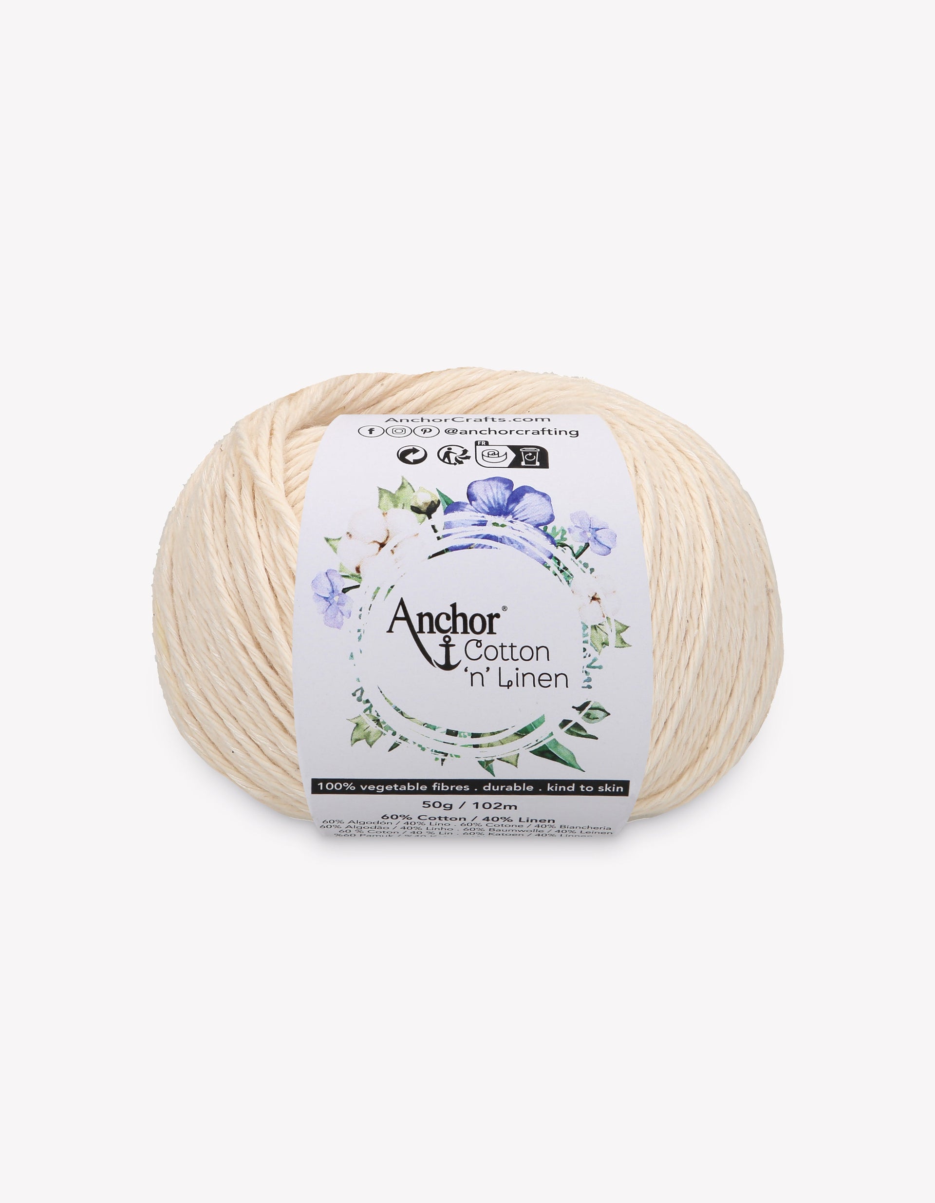 ANCHOR - 4660004 Filo lavorato a maglia Anchor Organic Cotton 50 gr