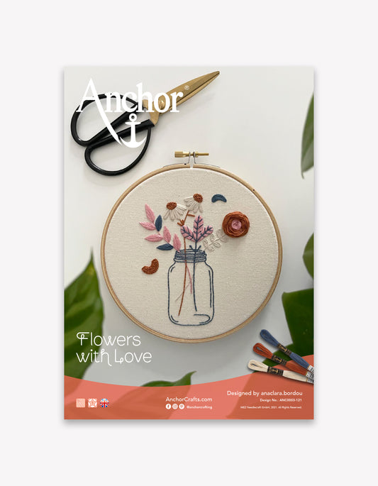Flowers with Love FREE Embroidery Pattern by Ana Clara Piccolo