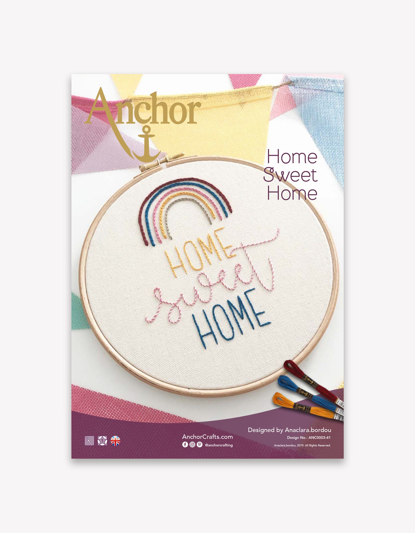 Home Sweet Home FREE Embroidery Pattern by Ana Clara Piccolo