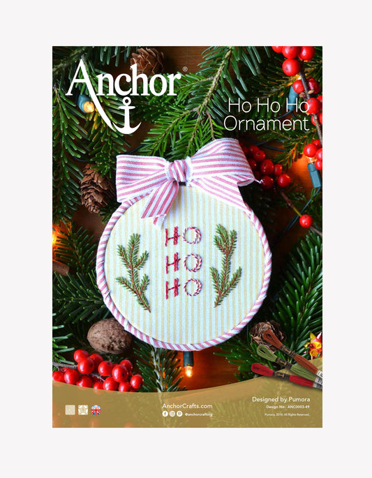 Ho Ho Ho Ornament FREE Embroidery Pattern by Pumora
