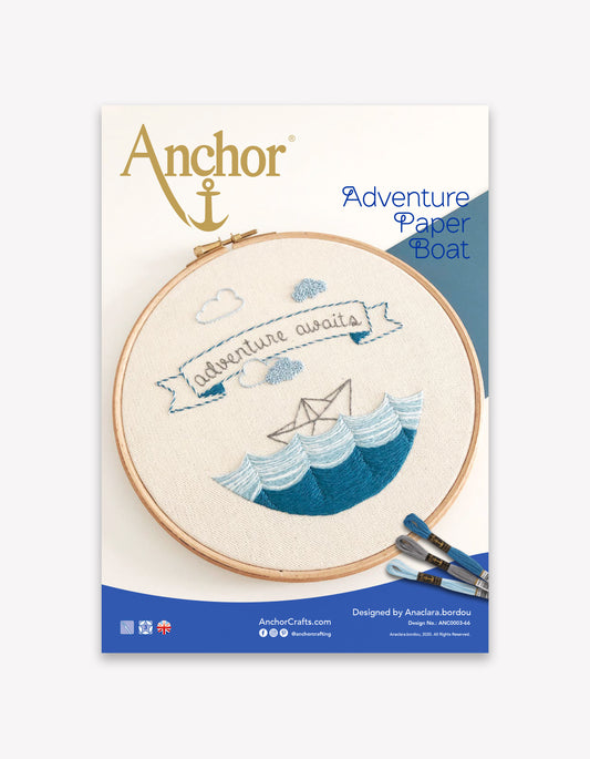 Adventure Paper Boat FREE Embroidery Pattern by Ana Clara Piccolo
