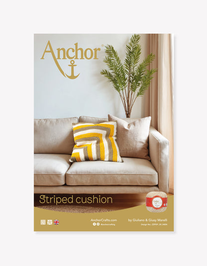 Anchor Freccia Striped Crochet Cushion