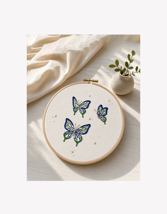 Butterfly Trio FREE Embroidery Pattern