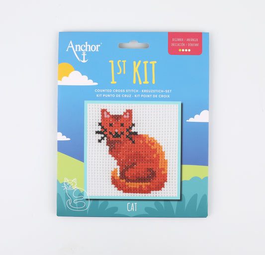 1st Kit, Cross Stitch, Cat