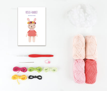 Rosie the Rabbit Amigurumi Crochet Kit