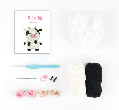 Gertie the Cow Amigurumi Crochet Kit