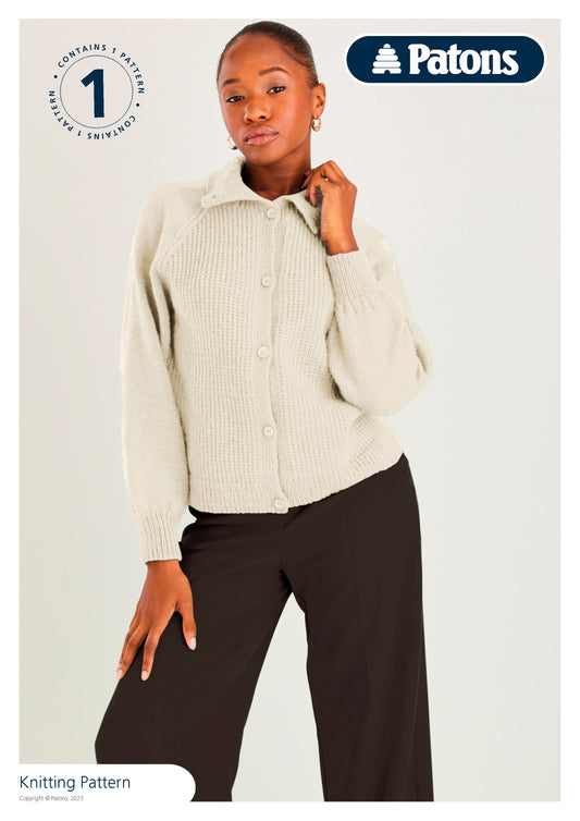 Patons Fab DK Collared Button Neck Sweater