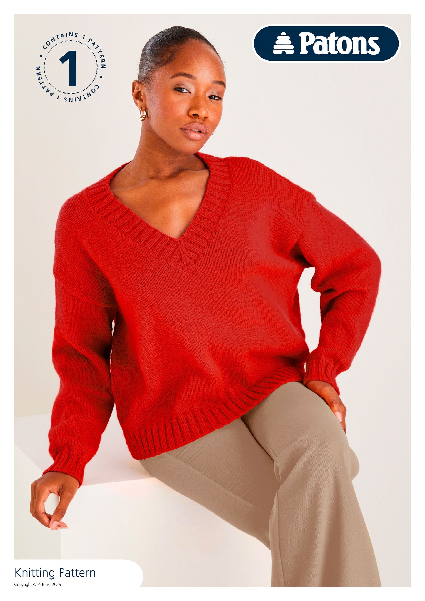 Patons Fab DK Classic V Neck Sweater