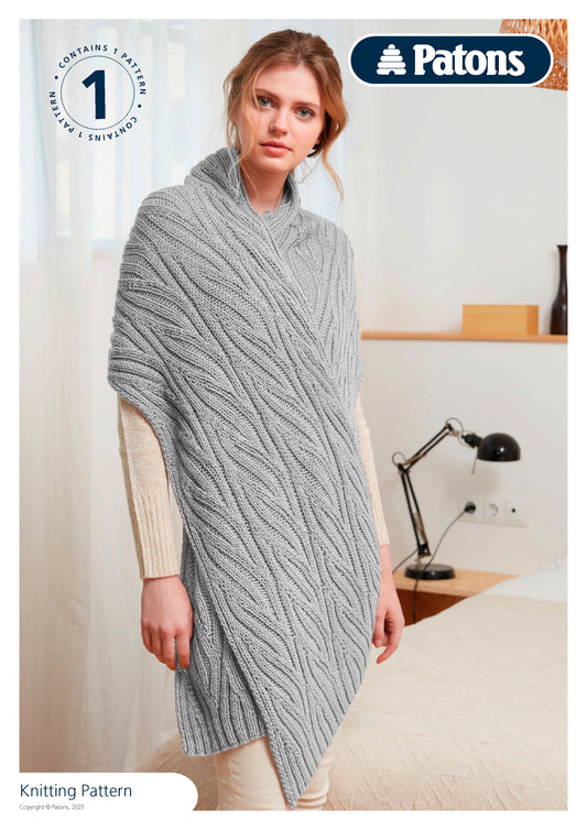 Patons Fab DK Oversized Scarf with Wave Stitch