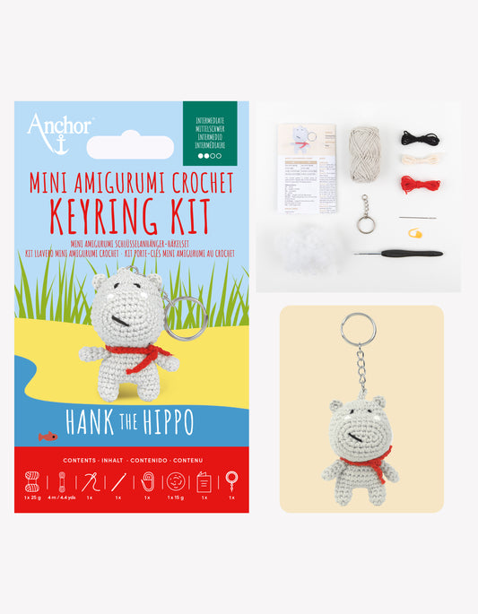 <tc>Kit porte-clés Hank l’Hippopotame – mini amigurumi</tc>