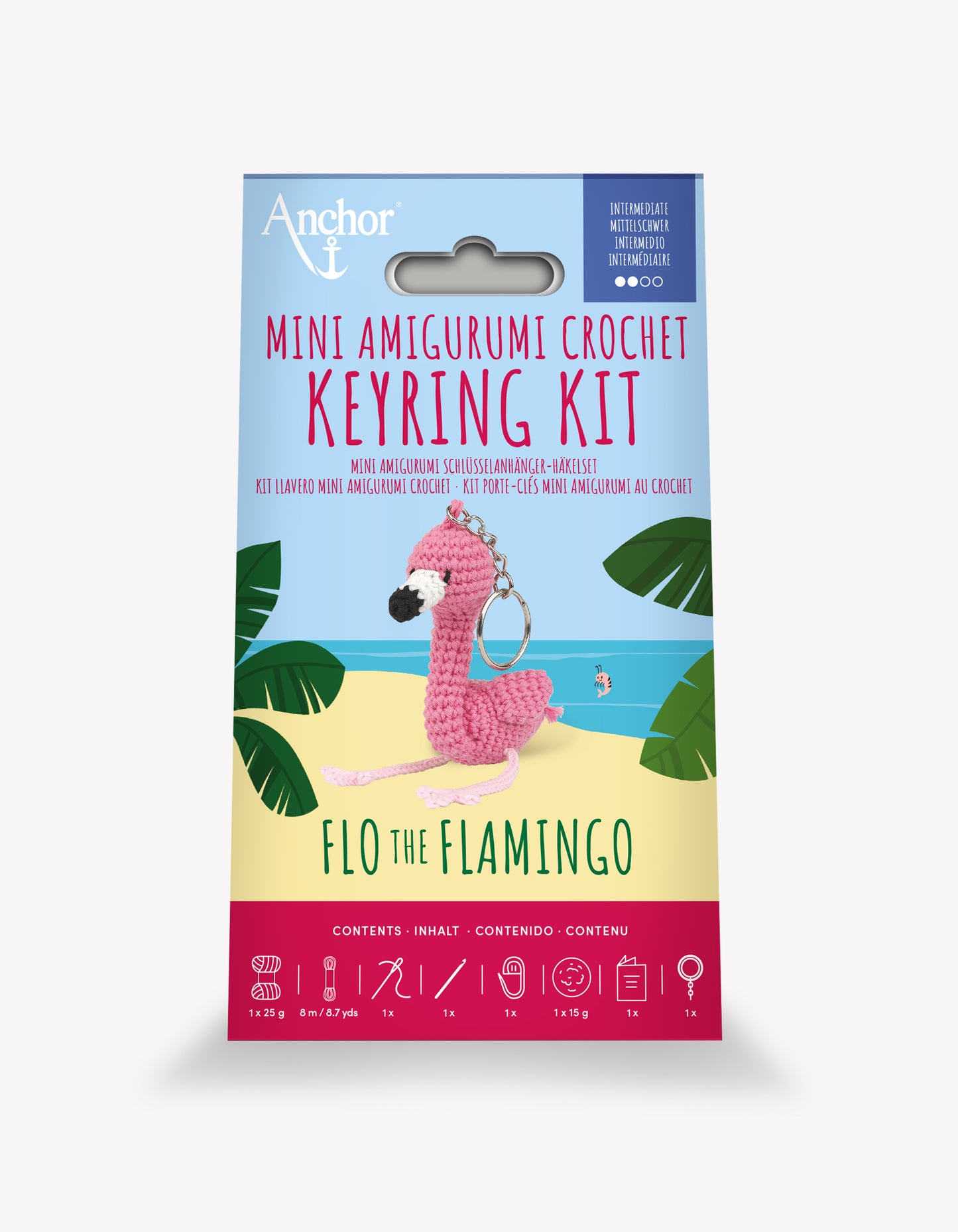 <tc>Kit de llavero mini amigurumi - Flo el flamenco</tc>