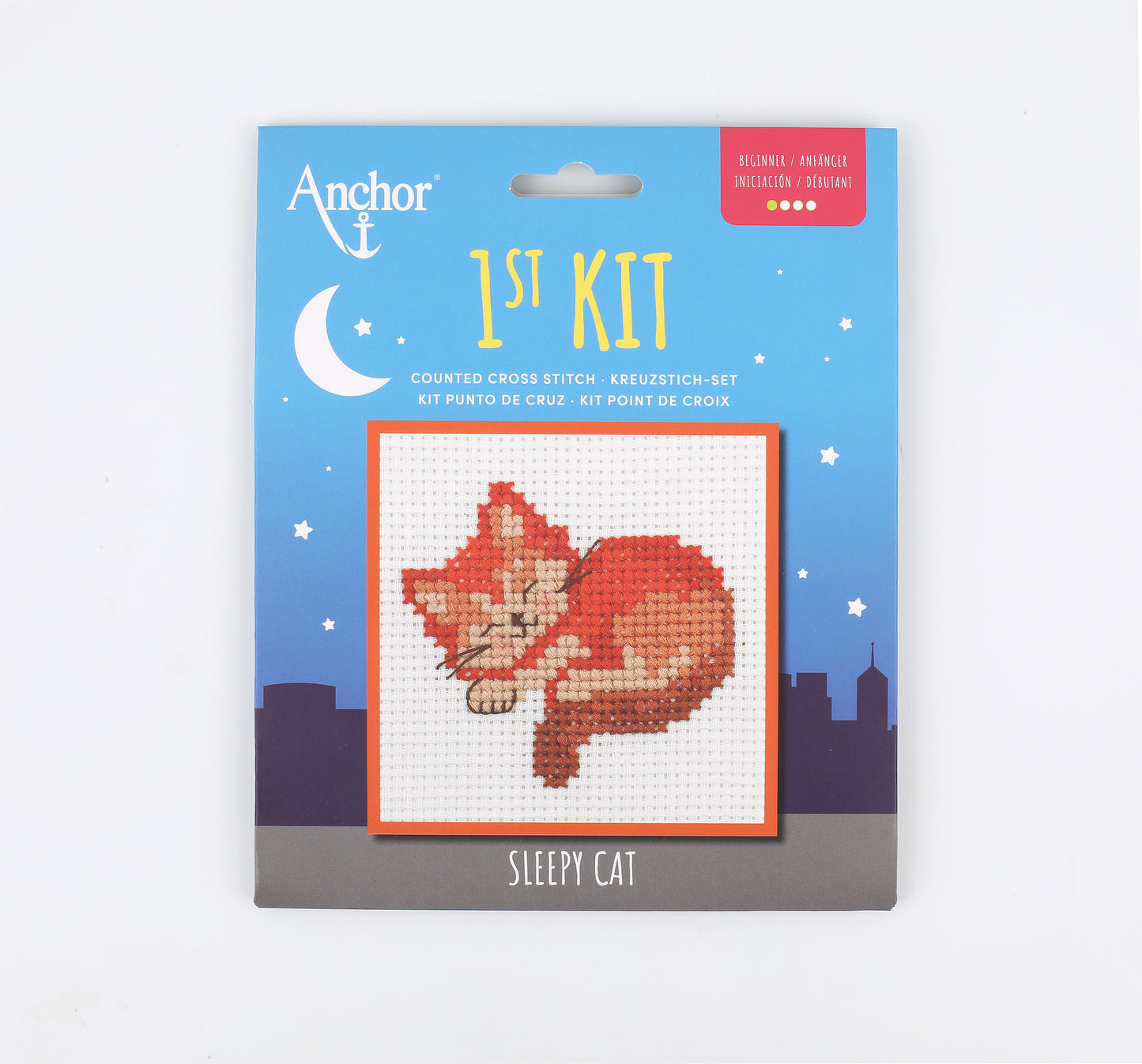 1st Kit, Cross Stitch, Sleeping Cat
