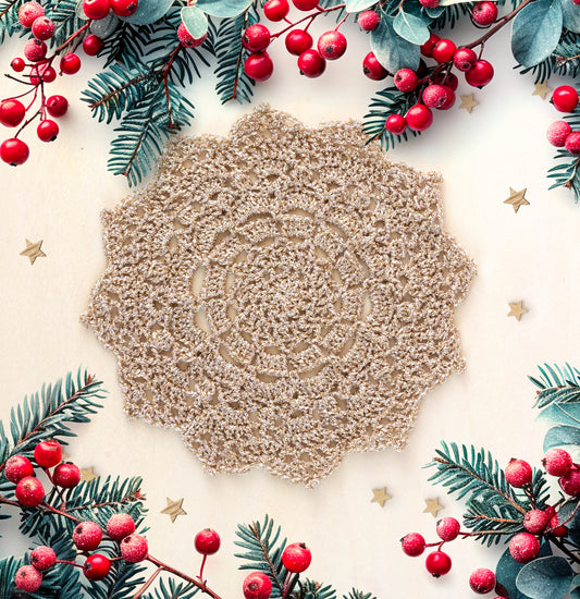 <tc>Häkeln mit Metallic-Garnen, Glitzernde Weihnachtshäkelanleitungen</tc>