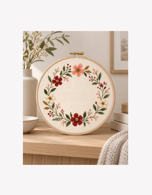 Floral Garland FREE Cross Stitch Pattern